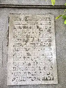 Königlich bayrische Trainabteilung auf einem Denkmal in München