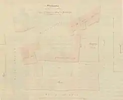 Situationsplan, Entwurf von Ludwig Friedrich Gaab, 1845.