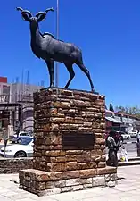 Kudu-Plastik an der Independence Avenue in Windhoek1960; Namibia