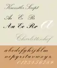 Künstler Schreibschrift von Hans Bohn für die Schrift- gießerei D. Stempel 1902