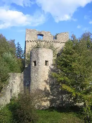Palas der Burgruine Kürnburg