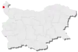 Karte von Bulgarien, Position von Kula hervorgehoben