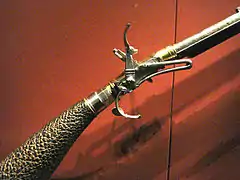 Abzugsmechanismus von Kunitomos Luftgewehr.