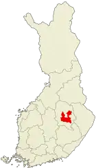 Lage von Kuopio in Finnland