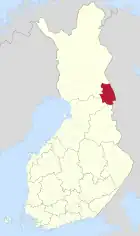 Lage von Kuusamo in Finnland