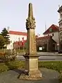 Distanzsäule auf dem Neumarkt