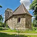 Kirche in Röcken mit Familiengrabstätte Nietzsche