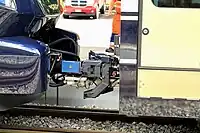 Schwab-Kupplung zwischen GPX-Steuerwagen und Interfacewagen