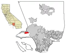 Lage im Los Angeles County
