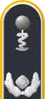 Dienstgradabzeichen auf der Schulterklappe der Jacke des Dienstanzuges für Luftwaffenuniformträger