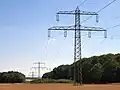 Mast der zweiten Generation bei Hannover, diese Masten sind etwas robuster.