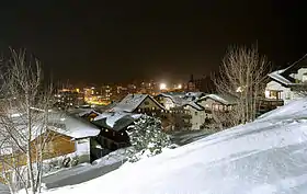Blick auf die verschneite Lenzerheide