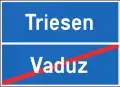 4.28 Ortsende auf Hauptstrassen (FL) – Der nächste Ort ist Triesen, hinter uns liegt Vaduz