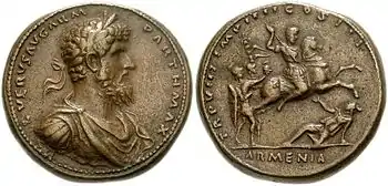 Münze des Lucius Verus aus dem Jahr 167