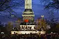 La Bastille am Abend der Manifestations des 10 et 11 janvier 2015