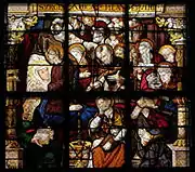 Tod Mariens (auf der Basis der rechten Säule die Jahreszahl 1551)