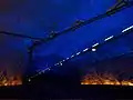 Eine der drei beleuchteten Hallen im Lærdalstunnel