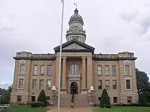 Das Lafayette County Courthouse in Darlington, seit 1978 im NRHP gelistet