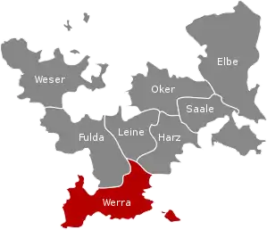 Lage des Departements im Königreich Westphalen