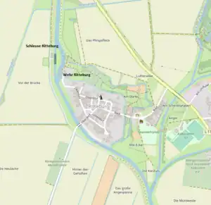 Lagekarte Schleuse Ritteburg