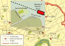 Lageplan des Barackenlagers