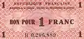 Zweiter Weltkrieg: Lagergeld Frankreich, Vorderseite
