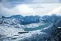 Aussicht von der Diavolezza-Seilbahn auf den Lago Bianco