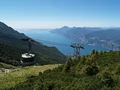 Panoramakabine im oberen Teilstück