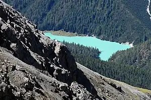 Lai dad Ova Spin, von den Hängen des Piz Laschadurella aus gesehen