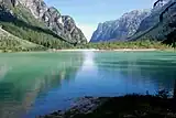 Blick über den See nach Norden ins Höhlensteintal