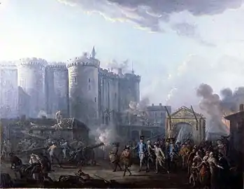 Zeremonielle Kanonen aus dem Hôtel de la Marine feuerten die ersten Schüsse bei der Einnahme der Bastille am 14. Juli 1789 ab