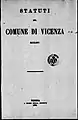 Statuti del Comune di Vicenza, 1886