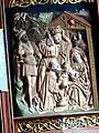 Relief der Anbetung der Heiligen Drei Könige am rechten Seitenaltar