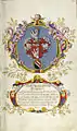 Wappen des Carl Sigmund Ferdinand Grundherr, Pfleger der Landauerschen Zwölfbrüderstiftung