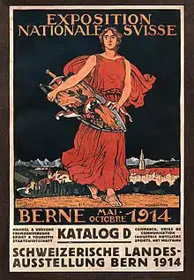 Plakat für die Schweizerische Landesausstellung in Bern 1914