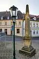 Distanzsäule auf dem Markt