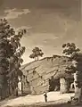 Nach William Allan: Grotte der Kalypso.