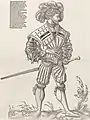 Landsknecht; Holzschnitt, 1547