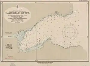 Die Langemak Bucht in einer Aufnahme von A. Wegner, herausgegeben vom Reichs-Marine-Amt (1898)