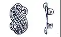Langobardische Fibel, 26,5 mm hoch, 15 mm breit
