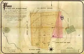 Karte des Aufteilungsplans aus dem Jahr 1875