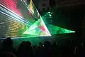 Beispiel für eine Licht- und Tonschau neueren Typs: Lasershow während der 8. Rostocker Lichtwoche