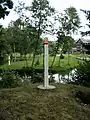 Grenzpfosten Litauen bei Rucava