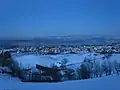 Aussicht auf Samstagern, Zürichsee und Alpen