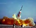 Start von Little Joe 1B von der Wallops Flight Facility am 21. Januar 1960.