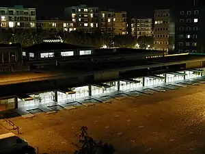Südfassade in der Nacht
