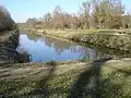 Anfang des Canal de la Sauldre in Blancafort