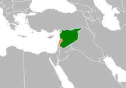 Lage von Libanon und Syrien
