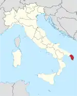 Lage innerhalb Italiens