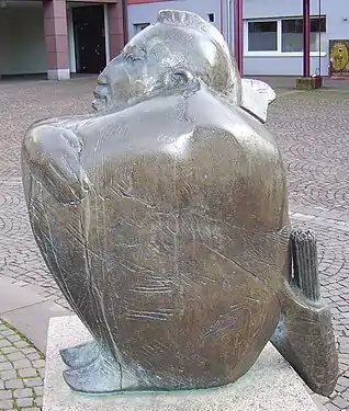 Lederstrumpfbrunnen Edenkoben, Detail 'Chingachgook'